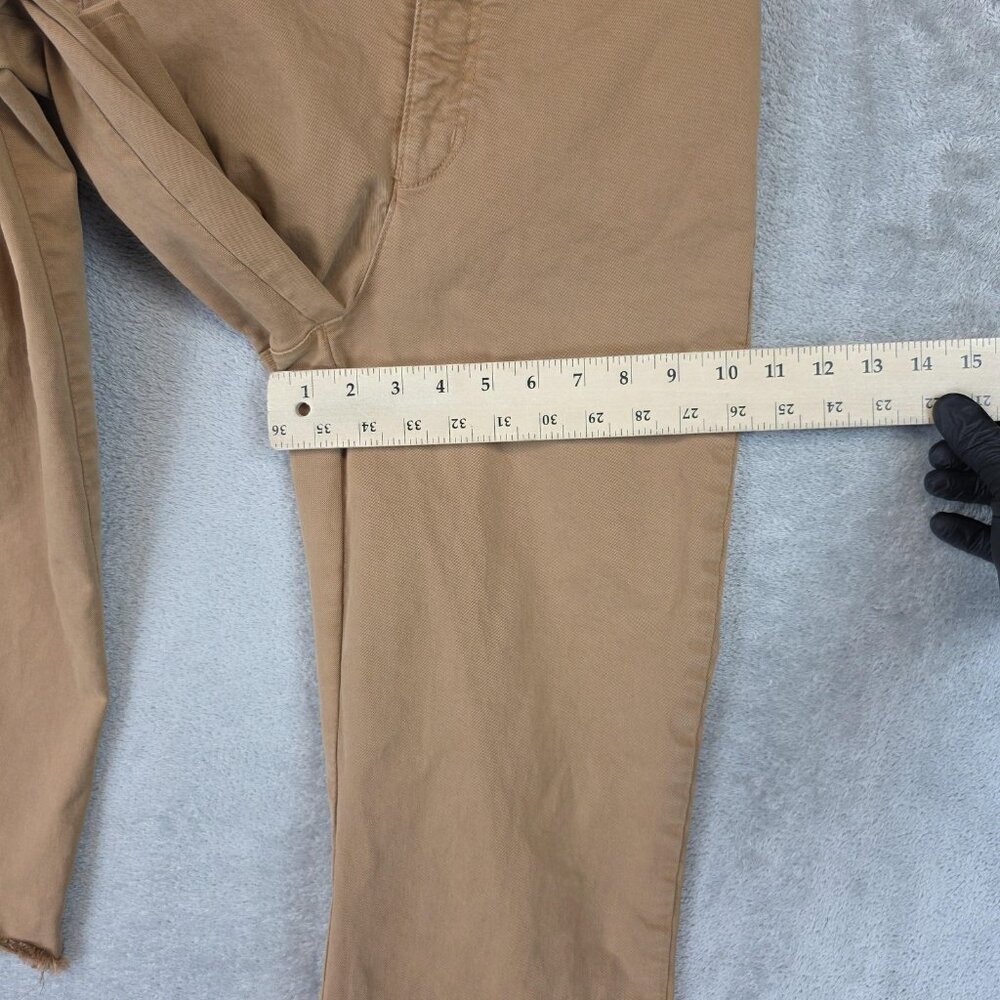 Marine Layer Pants Womens 6 Beige High Rise Straight Leg Chino Raw Hem Casual - Picture 10 of 11
